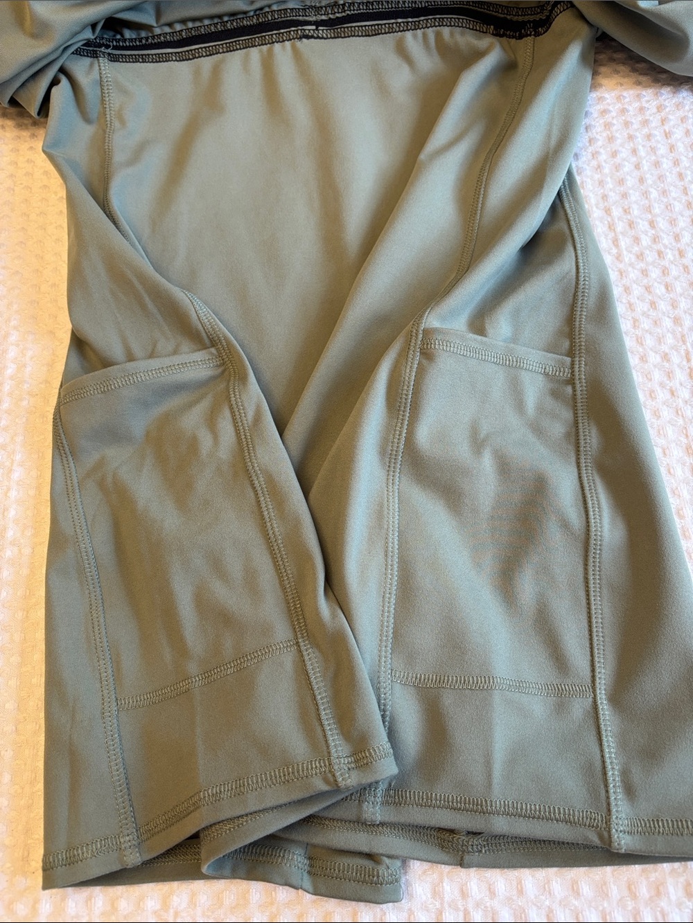 ❌SOLD!❌ Danskin Skinny Strap Active Mini Dress L Sage Green Shorts Romper - Picture 7 of 16